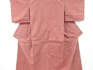 アンティーク　幾何学模様織り出し手織り紬着物